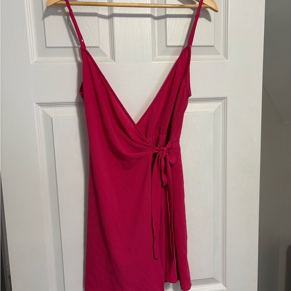 Show Me Your Mumu Pink Wrap Dress
